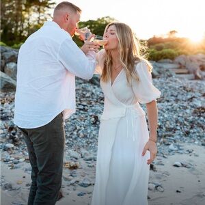 Top shop wrap white dress